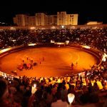 MÁLAGA, CARTELÓN PARA LA CORRIDA DE LOS CANDILES