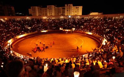 MÁLAGA, CARTELÓN PARA LA CORRIDA DE LOS CANDILES