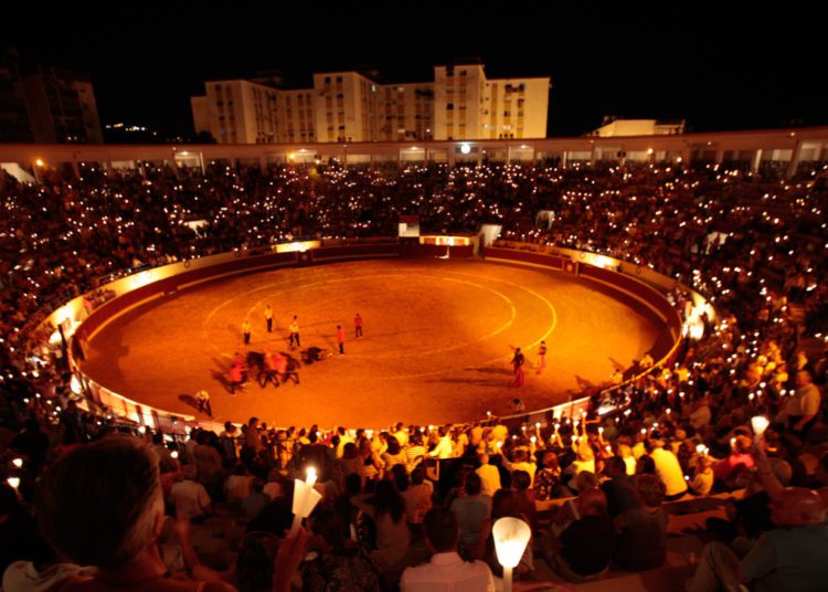 MÁLAGA, CARTELÓN PARA LA CORRIDA DE LOS CANDILES