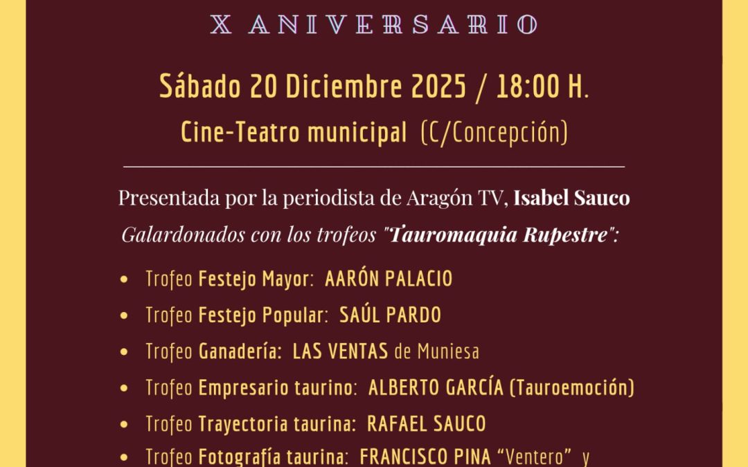 GALA VIII TROFEOS ‘TAUROMAQUIA RUPESTRE’ DE LA PT ALBALATE DEL ARZOBISPO