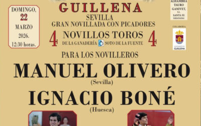 El oscense ignacio boné anunciado el día 22 de marzo en guillena (sevilla)