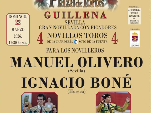 El oscense ignacio boné anunciado el día 22 de marzo en guillena (sevilla)
