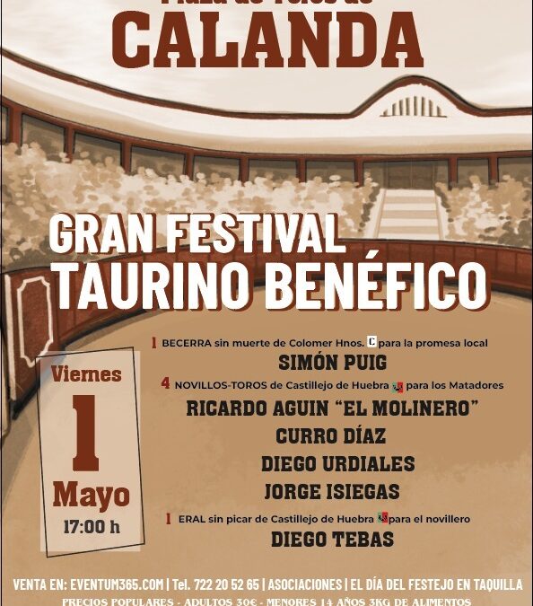 Calanda reprograma su festival solidario con un cartel renovado para el 1 de mayo