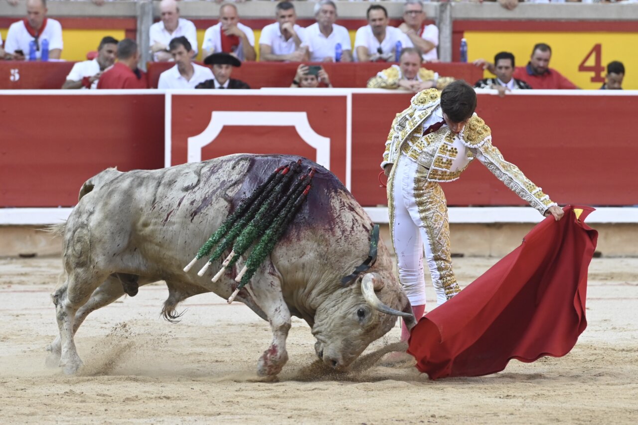 Aarón palacio oreja en Pamplona