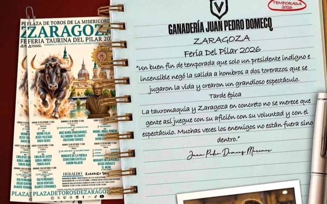 LA ASOCIACIÓN NACIONAL DE PRESIDENTES DE PLAZAS DE TOROS DE ESPAÑA (ANPTE) RESPONDE A JUAN PEDRO DOMECQ